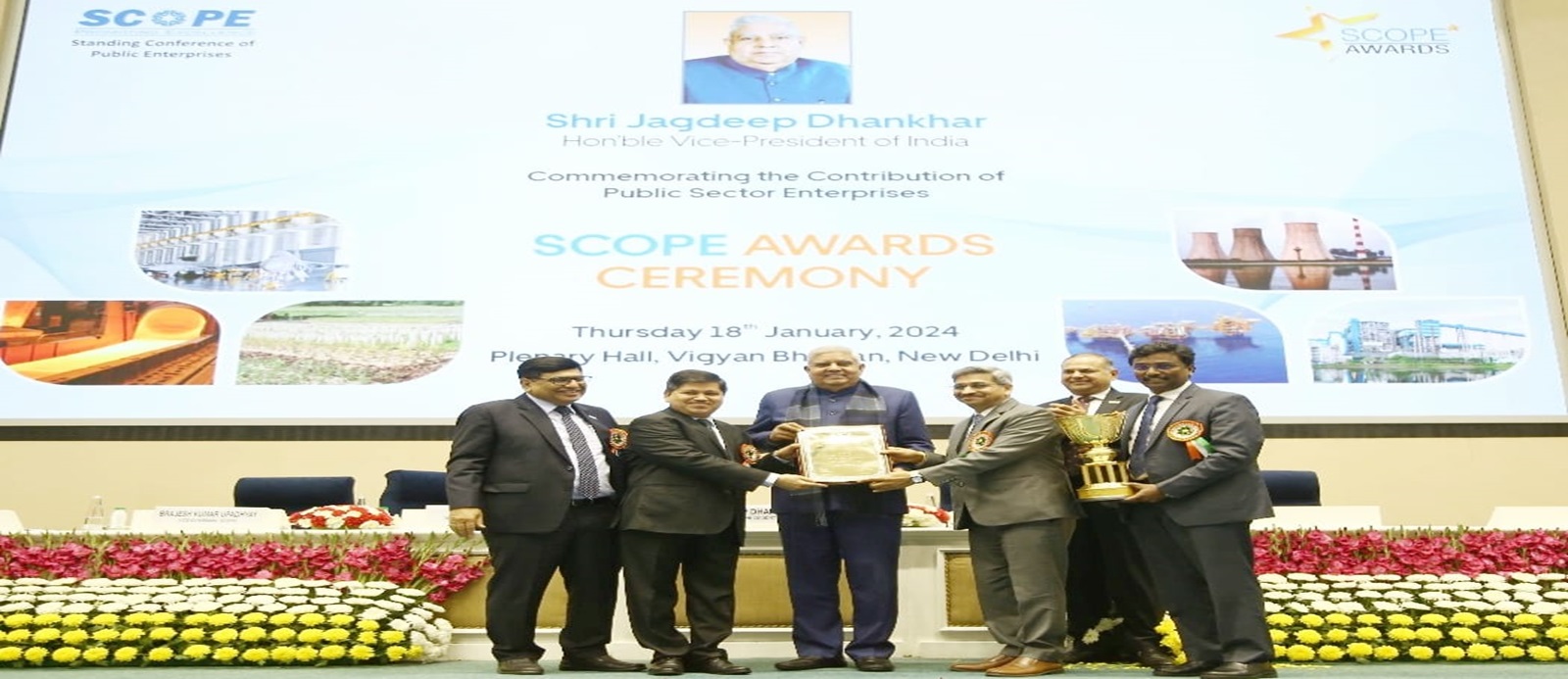Hon’ble Vice President of India presented the SCOPE Eminence Award to RailTel